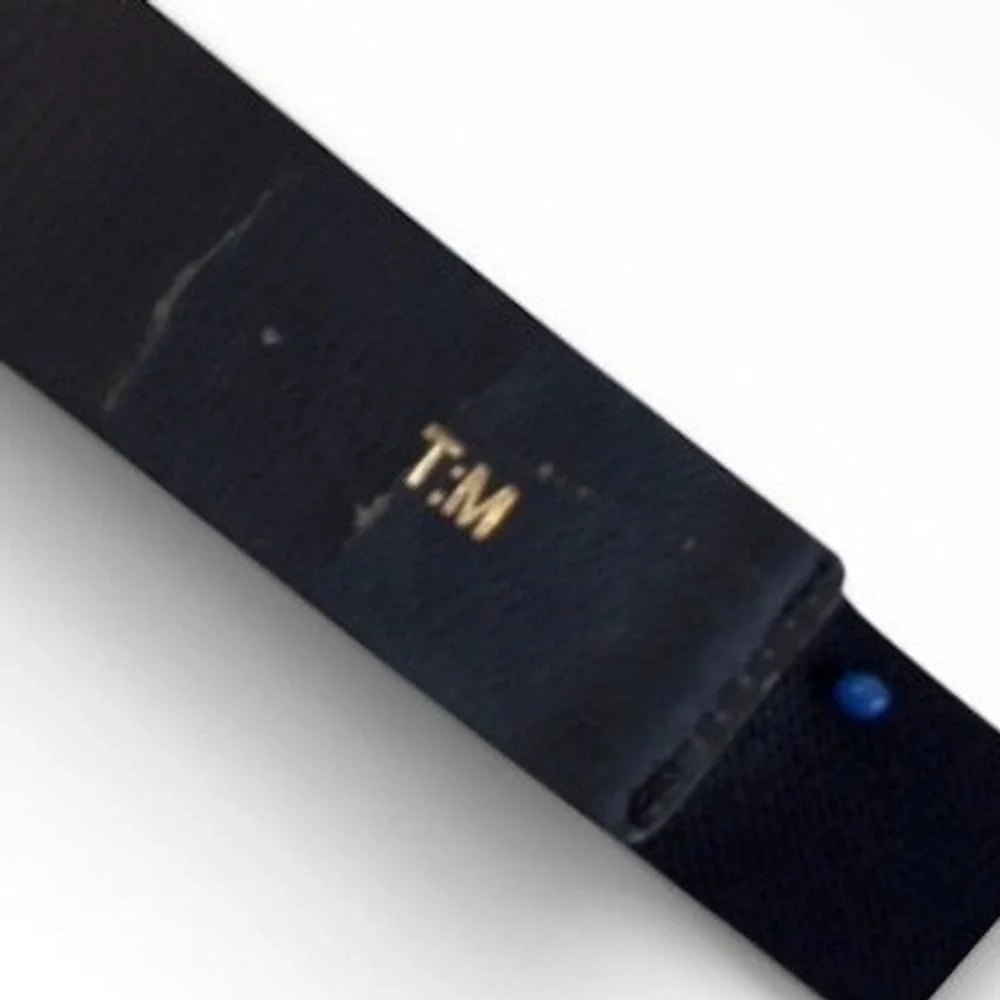 Black Elastic Belt Women M Gold Metal Plate 80s Glam Statement Maximal Vintage